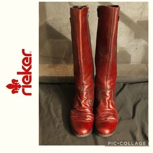 RIEKER | RARE BEAUTIFUL Tall Short Heeled Boots 💎💎💎